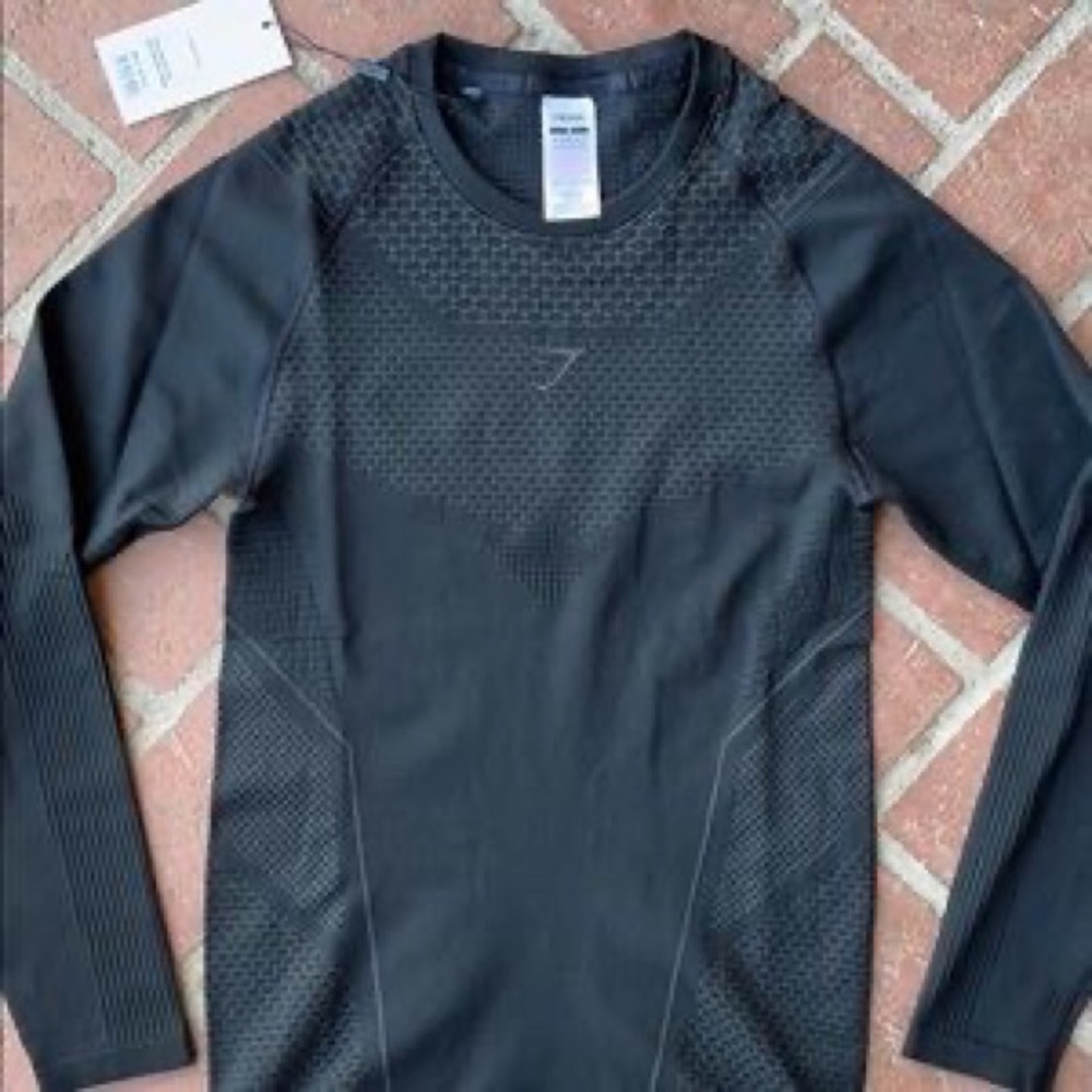 Gymshark Onyx Long Sleeve Tee Size Medium